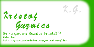 kristof guzmics business card